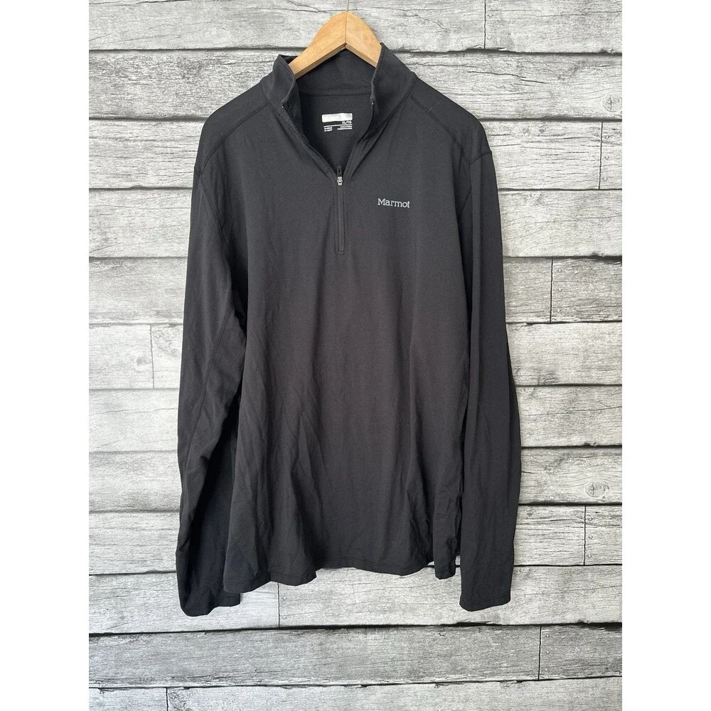 Marmot Mens Size XL Black 1/4 Zip Pullover